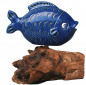 Preview: Fisch Keramik (16cm) auf Wurzelholz ca. 16cm