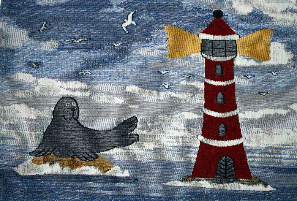Platzset Seehund und Leuchtturm