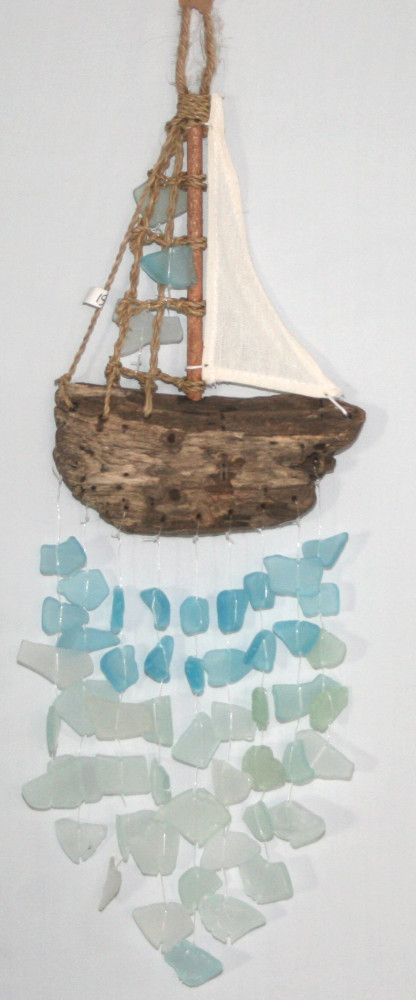 Windspiel Boot und Glas