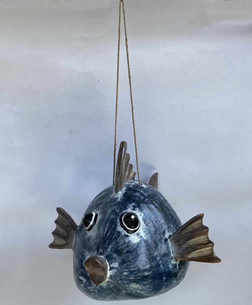 Hänger Fische aus Holz und Kokosnuss ca. 25 cm