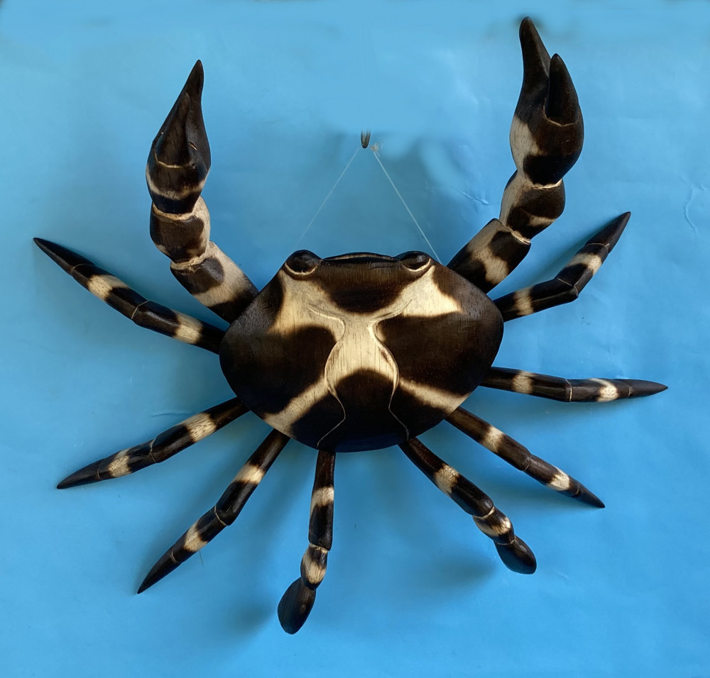 Wanddeko Krabbe aus Holz ca. 30 cm