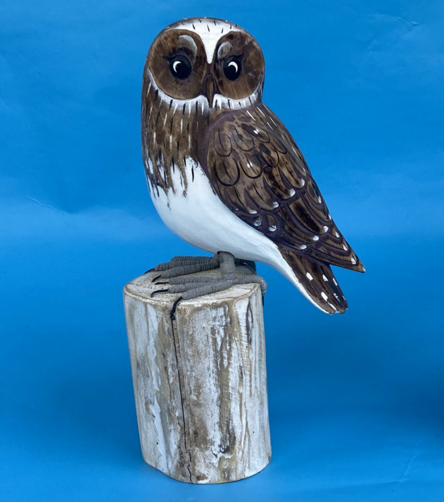 Eule aus Holz 22 cm