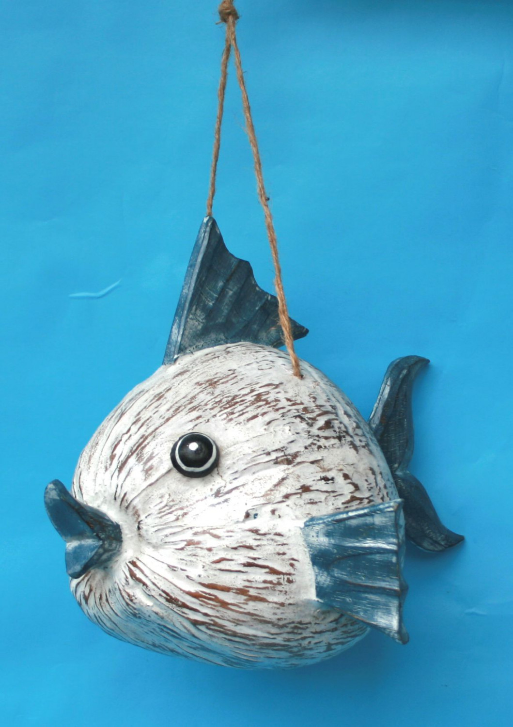 Hänger Fisch aus Kokosnuss und Holz