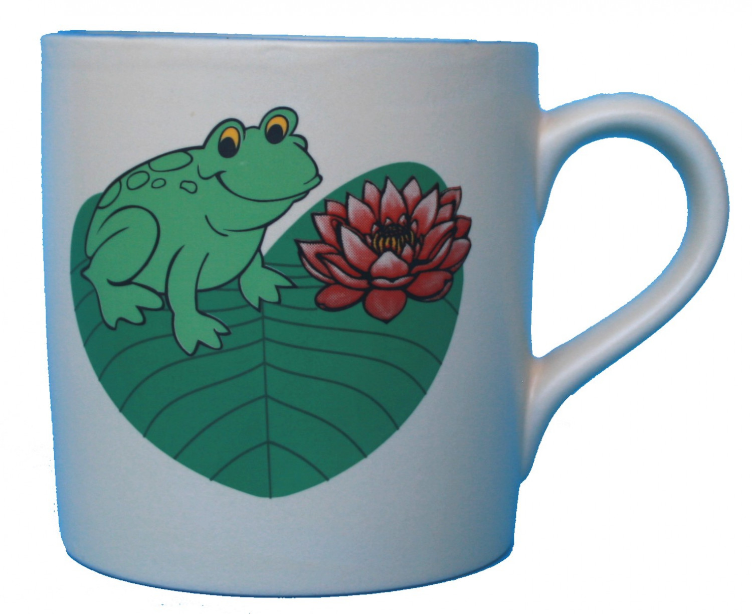 Kaffeebecher mit Frosch innen und Froschmotiv